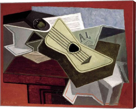 Guitar and Newspaper, 1925 by Juan Gris