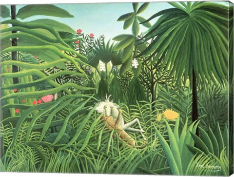 Jaguar Attacking a Horse, 1910 by Henri Rousseau