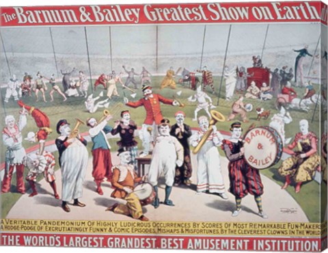 Poster advertising the Barnum and Bailey Greatest Show on Earth