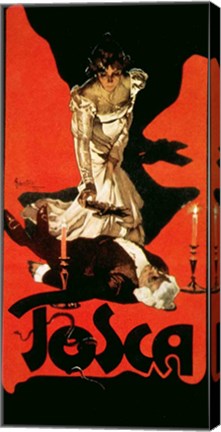 Poster advertising a performance of Tosca, 1899 by Adolpho Hohenstein