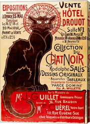 Poster advertising an exhibition of the 'Collection du Chat Noir' Cabaret by Theophile-Alexandre Steinlen