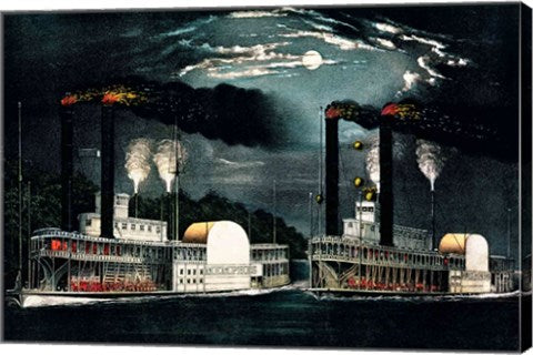 Midnight Race on the Mississippi by Frances flora bond Palmer