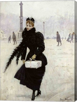 Parisian woman in the Place de la Concorde by Jean Beraud