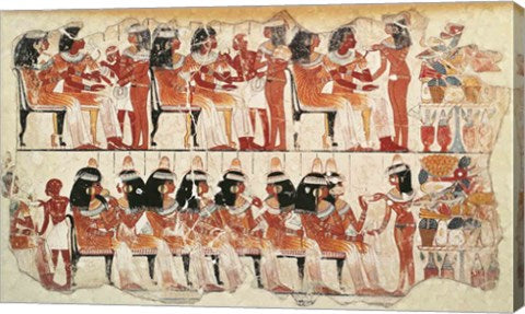 Banquet scene, from Thebes