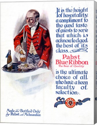 Pabst Blue Ribbon Beer 1911