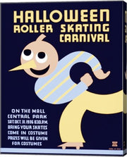 Halloween Roller Skating Carnival, WPA Poster,1936