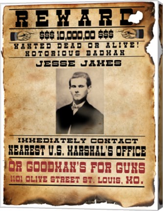 Jesse James Wanted Poster