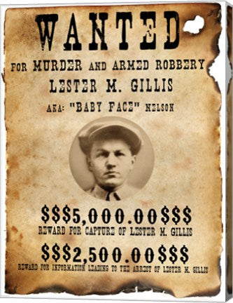 Baby Face Nelso Wanted Poster
