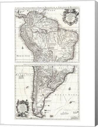 1730 Covens and Mortier Map of South America