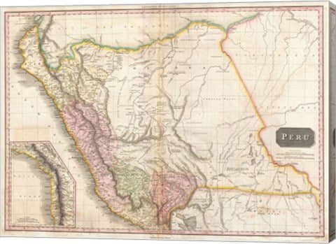 1818 Pinkerton Map of Peru