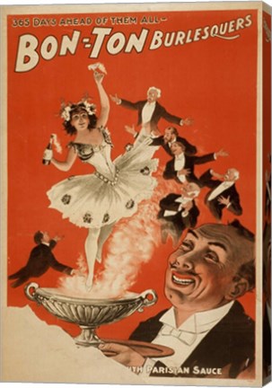 Bon-Ton Burlesquers With Server