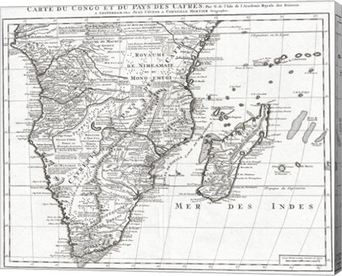 1730 Covens and Mortier Map of Southern Africa