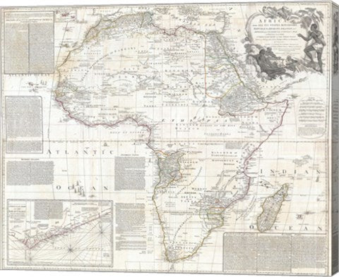 1794 Boulton and Anville Wall Map of Africa