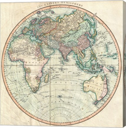 1801 Cary Map of the Eastern Hemisphere