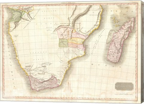 1818 Pinkerton Map of Southern Africa