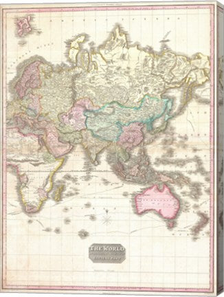 1818 Pinkerton Map of the Eastern Hemisphere