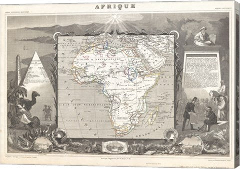 1847 Levasseur Map of Africa