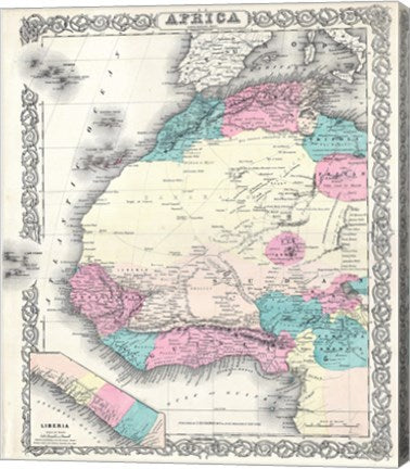 1855 Colton Map of Western Africa