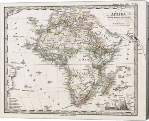 1862 Stieler Map of Africa
