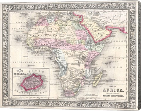1864 Mitchell Map of Africa