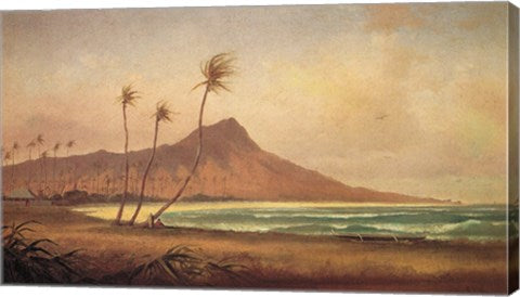 Gideon Jacques Denny - 'Waikiki Beach', oil on canvas, 1868