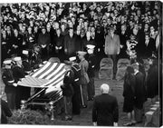Honor Guard Prepares to Fold Flag Over JFK Casket, 25 November 1963