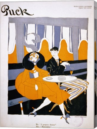 I Propose Dinner Puck Magazine Cover 1916 Dec 9