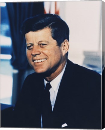 John F. Kennedy, White House Color Photo Portrait