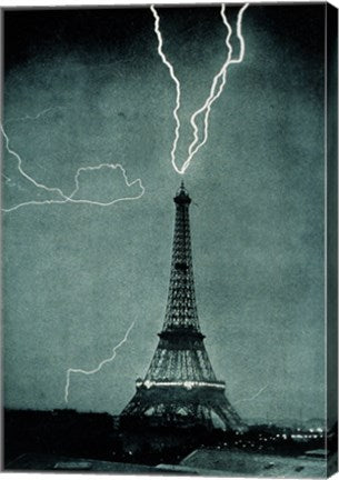 Lightning Striking the Eiffel Tower