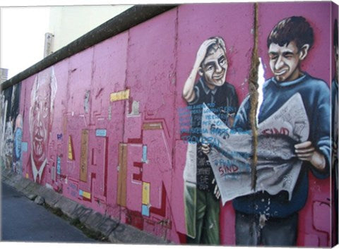Torn Newspaper Berlin Wall