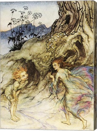 Puck and a Fairy by Arthur Rackham