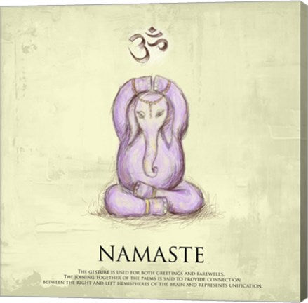 Elephant Yoga, Namaste Pose by Veruca Salt