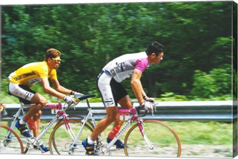 Jan Ullrich and Udo Bolts crossing the Vosges mountains together in the 1997 Tour de France