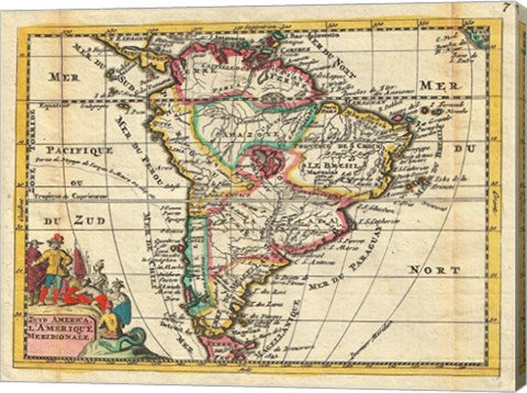 1747 La Feuille Map of South America