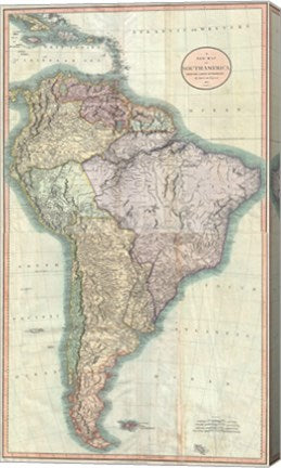 1806 Close up Cary Map of the Western Hemisphere