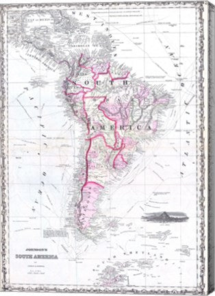 1861 Johnson Map of South America