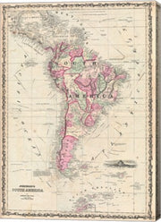 1862 Johnson Map of South America