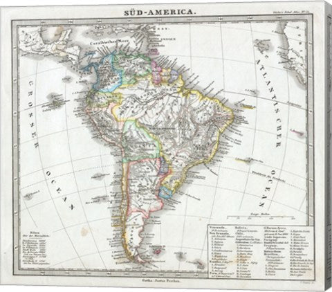 1862 Perthes map of South America