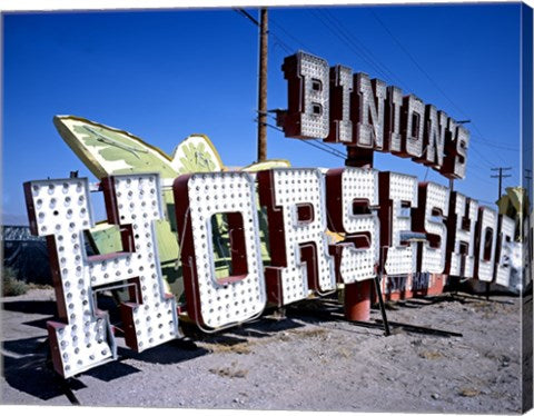 Binion's Horseshoe Casino sign at Neon Boneyard, Las Vegas