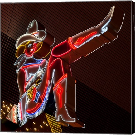 Glitter Girl neon sign at the Freemont Street Experience