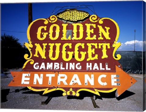 Golden Nugget historic casino sign in the Neon Boneyard, Las Vegas