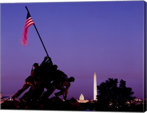 Iwo Jima Memorial at dusk, Washington, D.C.