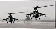 MI-35 attack helicopters from the Afghan National Army Air Corps