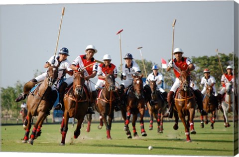 Indonesia plays against Thailand in a round robin SEA Games 2007 Thailand Polo match