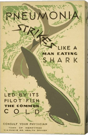 Pneumonia strikes like a man eating shark led by its pilot fish the common cold Consult your physician