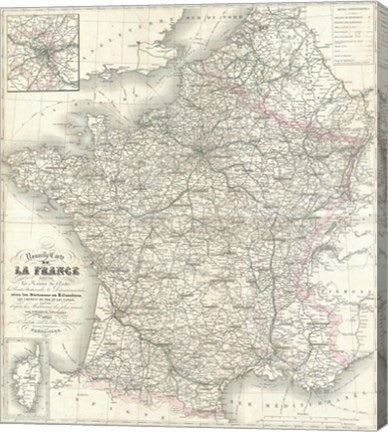 1852 Levasseur Map of France
