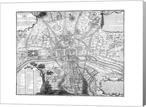 Plan de Paris - black and white