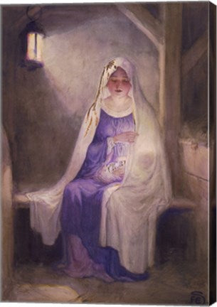 But With Her Babe Upon Her Knee