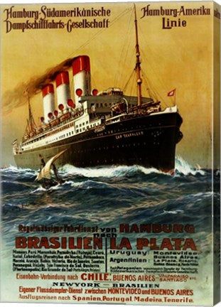 Poster of the Hamburg South American Steamship Company