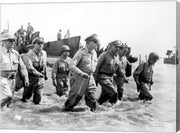 Gen. Douglas MacArthur Wades Ashore During Initial Landings at Leyte, Philippine Islands